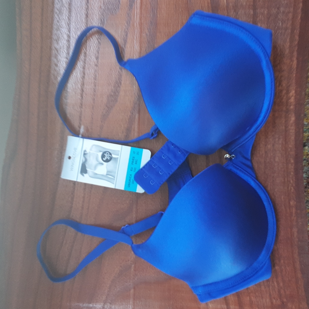 New WingsLove 32C Everyday Underwire Lightly Padded Demi T-shirt Bra, Blue